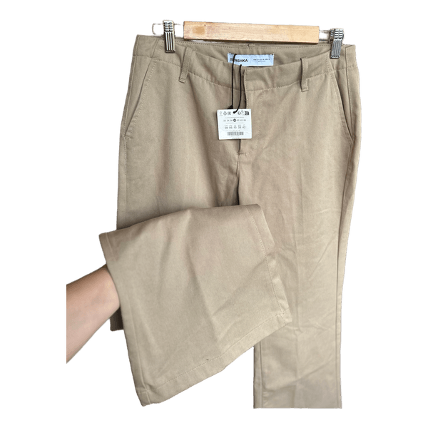 Bershka smėlio spalvos kelnės