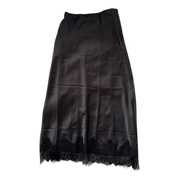 Black maxi skirt with lace