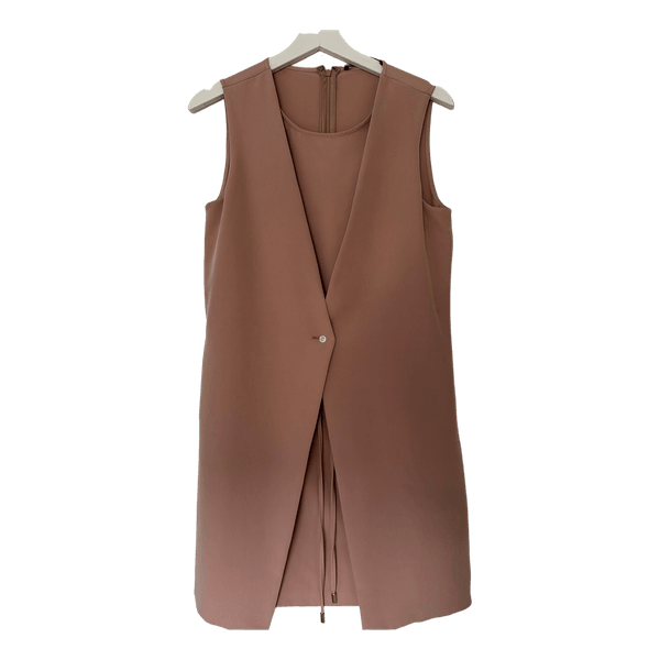 Beige hihaton liivi