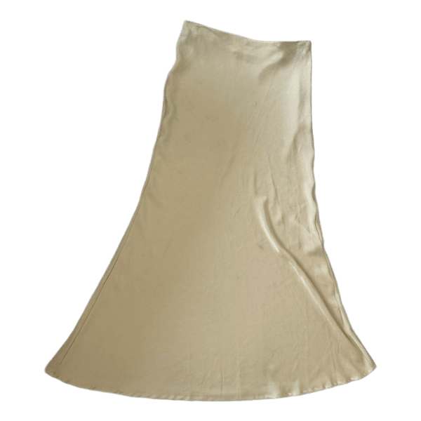 Beige satinederdel fra SHEIN