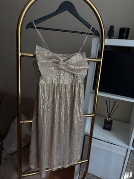 Gold sequin dress