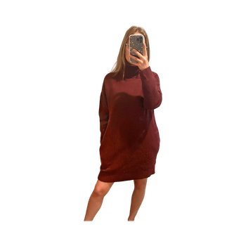 Burgundy knitted dress