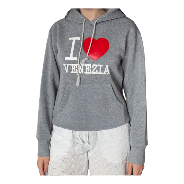 Grey Venezia graphic hoodie
