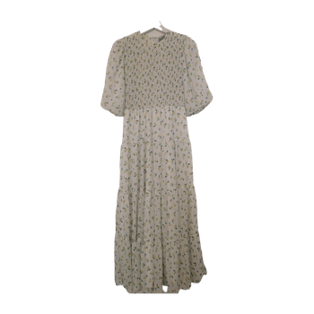 white floral midi dress