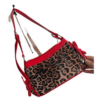 Leopard print shoulder bag