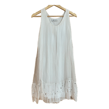 White silk dress