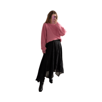 Pinkki mohair-neule
