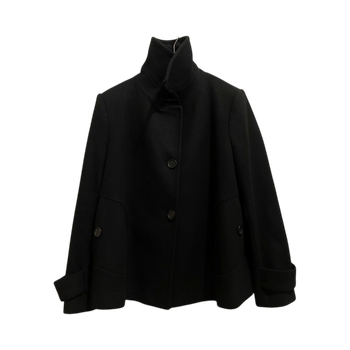 Black short wool coat