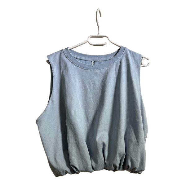 Blue cotton tank top