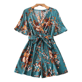 Floral print playsuit