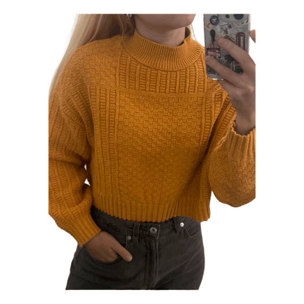 Mustard yellow textured sweater