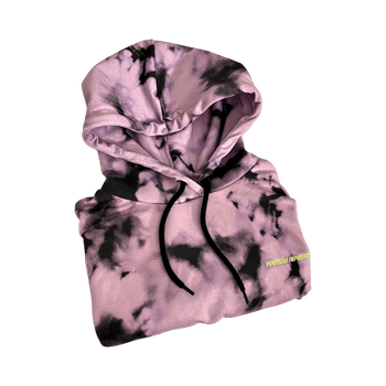 Violet tie-dye cropped hoodie