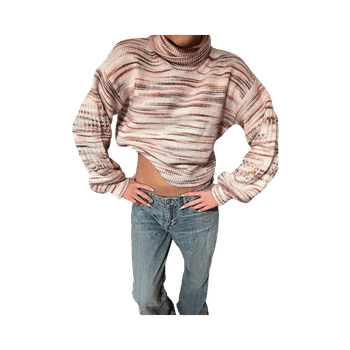 Vaaleanpunainen paksu neule