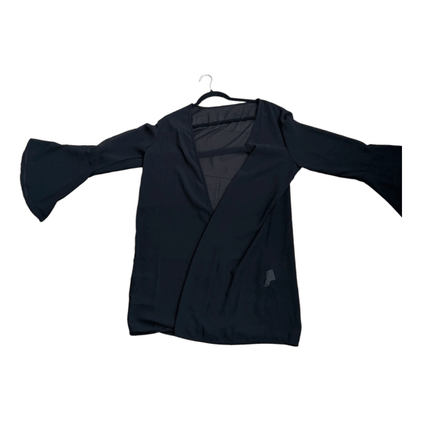 Black chiffon kimono