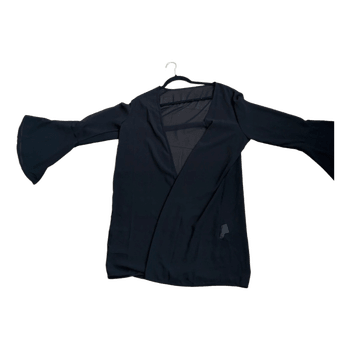 Black chiffon kimono