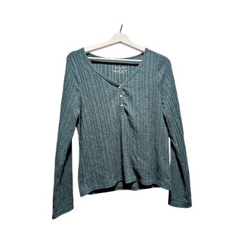 Primark green ribbed top