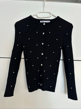 Black embellished cardigan