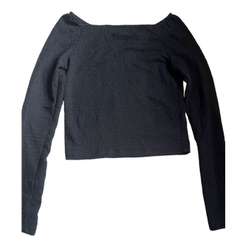 Black long-sleeved top