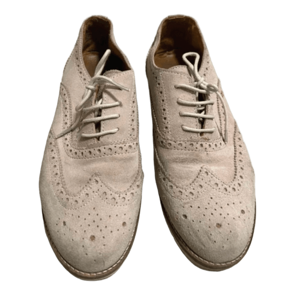 Beige suede brogues