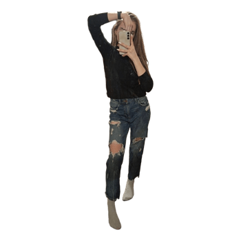 Zara ripped denim jeans