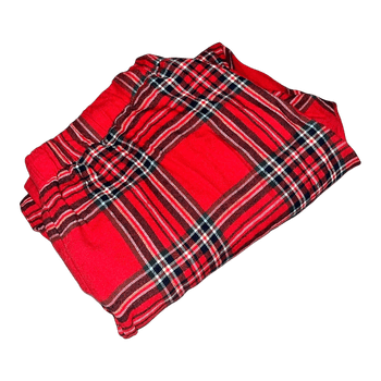 Punaiset ruudulliset pyjamahousut