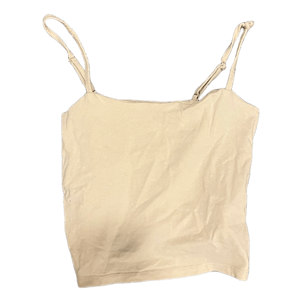 Beige spagettiolkaiminen toppi