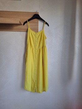 Yellow midi dress