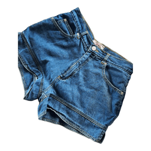 Blue denim shorts