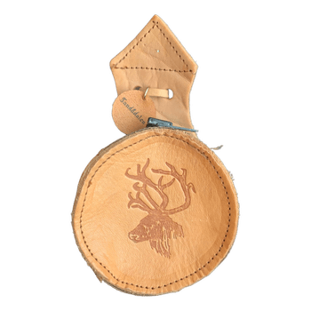 Leather reindeer coin purse