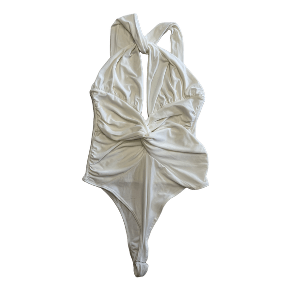 White twisted bodysuit