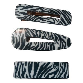 Zebra print hair clips