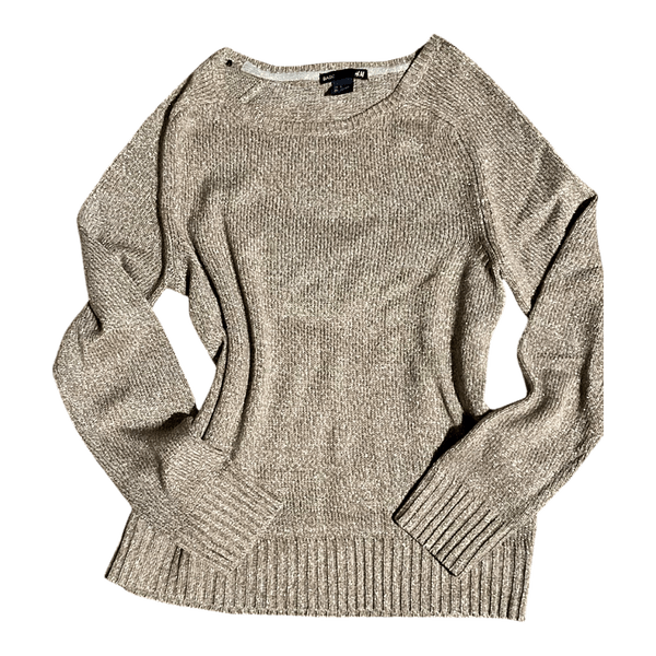 hopeanbeige glitterneulepusero