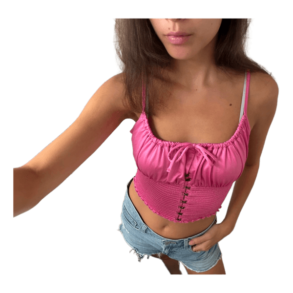 Pink corset style top