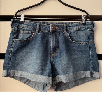 Blue denim shorts