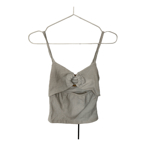Beige top med ringdetalje