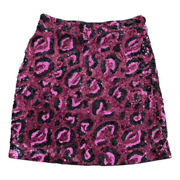 Guess Sequin Mini Skirt Pink Black - Size XS