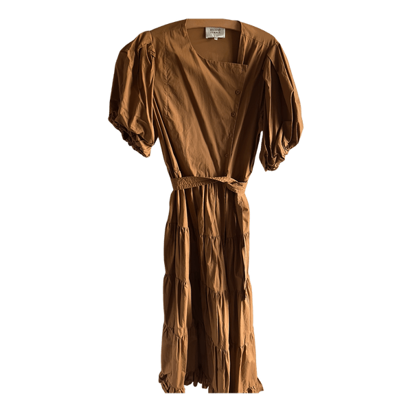 Brown midi kjole