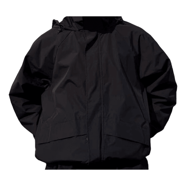 Black hooded jacket