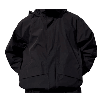 Black hooded jacket