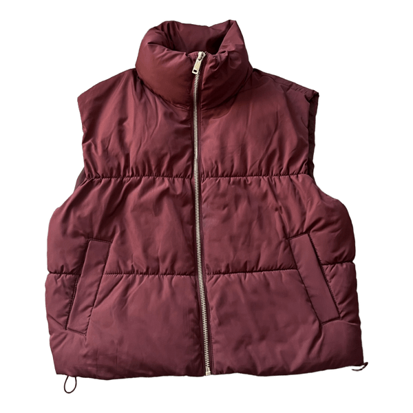 Sinsay maroon puffer vest