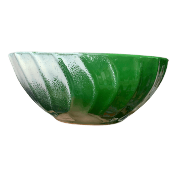 Green ceramic bowl