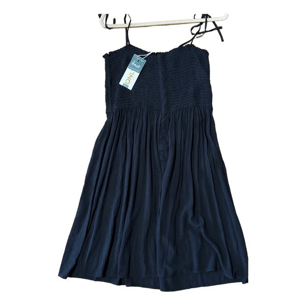 Black smocked sundress