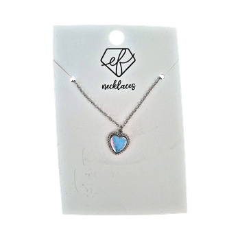 hopeanvärinen sydänkaulakoru