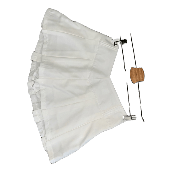 White pleated skirt