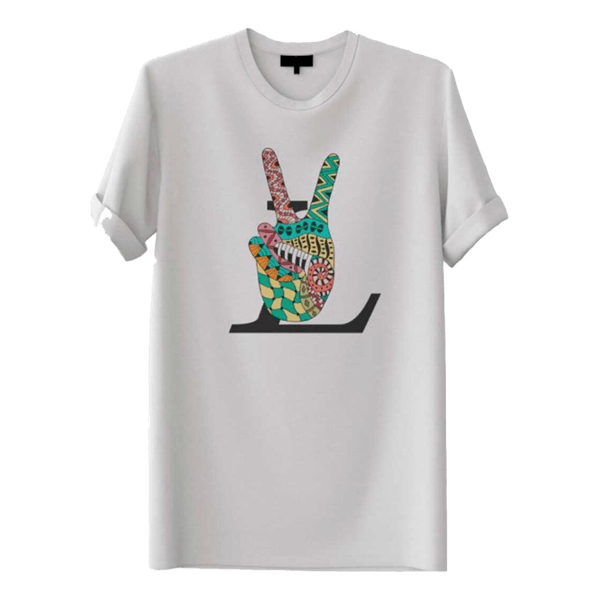 Hvid t-shirt med print