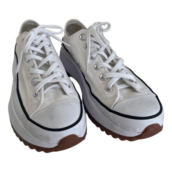 Converse white platform sneakers