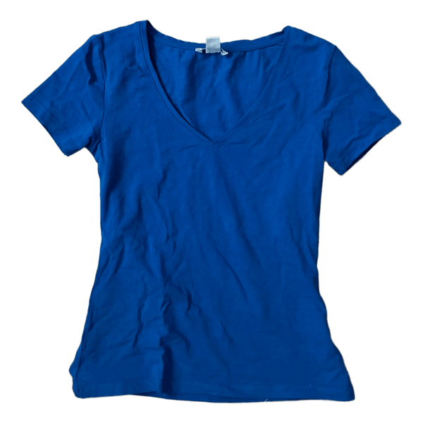 Blå v-hals t-shirt
