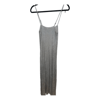 Silver mesh maxi dress