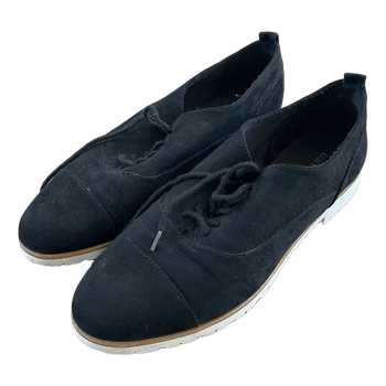 Black suede lace-up shoes