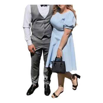 Light blue midi dress